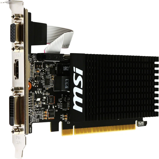 Alt view image 2 of 12 - MSI GT 710 2GD3H LP Graphics Card (V809-2000R)