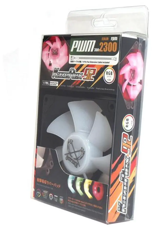Alt view image 3 of 4 - Scythe Kaze Flex 92 (92x25mm) RGB PWM 300-2300 RPM Case Fan (KF9225FD23R-P)