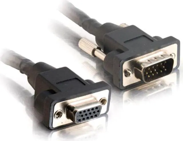 Main image of C2G 52094 Panel-Mount HD15 SXGA Male to SXGA Female Monitor Extension Cable, Black (3 Feet, 0.91 Meters)