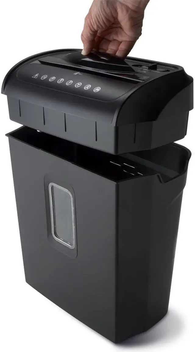 Alt view image 4 of 6 - Aurora AU608MB High-Security 6-Sheet Micro-Cut Paper Credit Card Shredder with 3.5-gallon Wastebasket, 4-Minute Continuous Running Time, Security Level P-4
