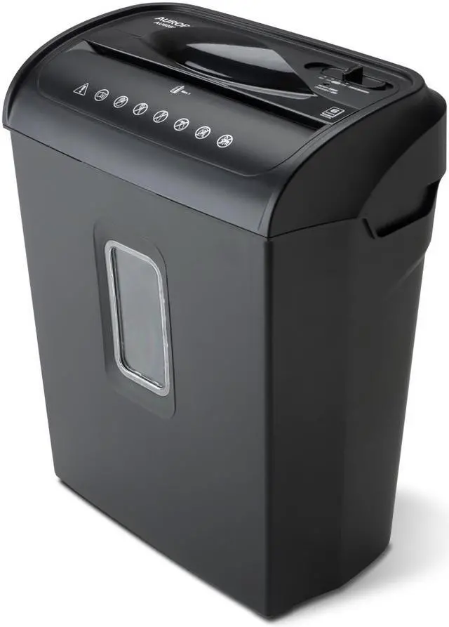 Main image of Aurora AU608MB High-Security 6-Sheet Micro-Cut Paper Credit Card Shredder with 3.5-gallon Wastebasket, 4-Minute Continuous Running Time, Security Level P-4
