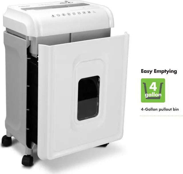 Alt view image 4 of 7 - Aurora AU1262XA Anti-Jam 12-Sheet Crosscut Paper and CD/Credit Card Shredder, White/Gray