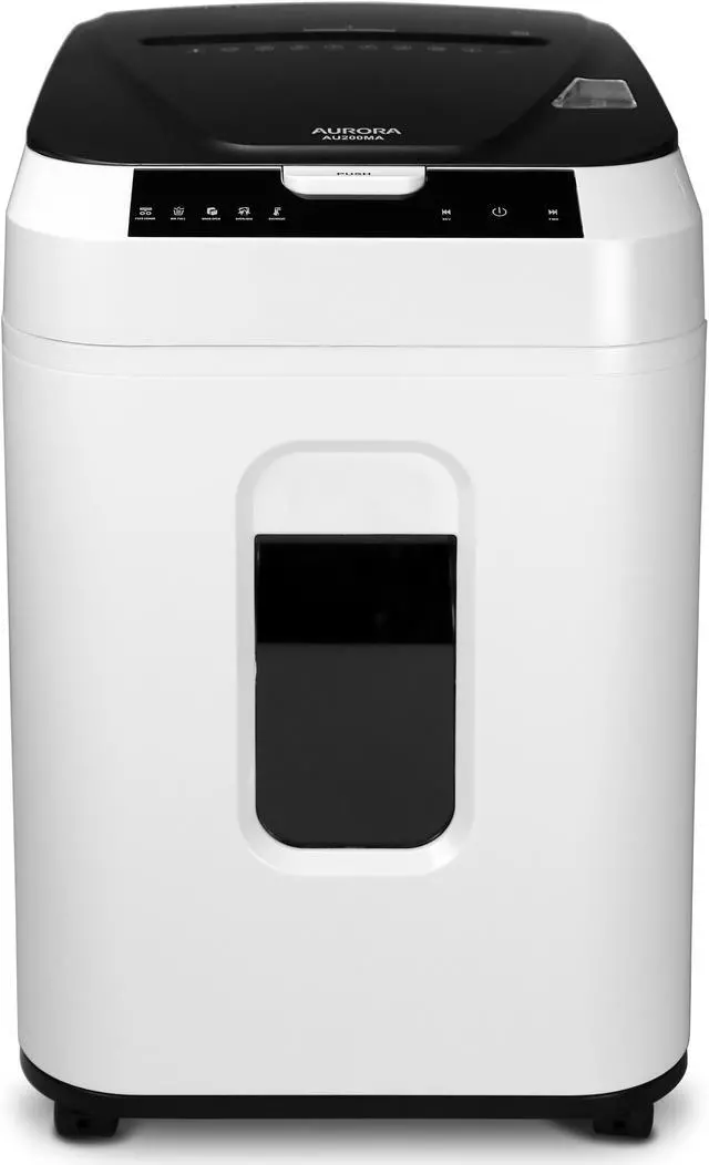 Alt view image 6 of 7 - Aurora Commercial Grade 200-Sheet Auto Feed High Security Micro-Cut Paper Shredder/ 60 Minutes/ Security Level P-5