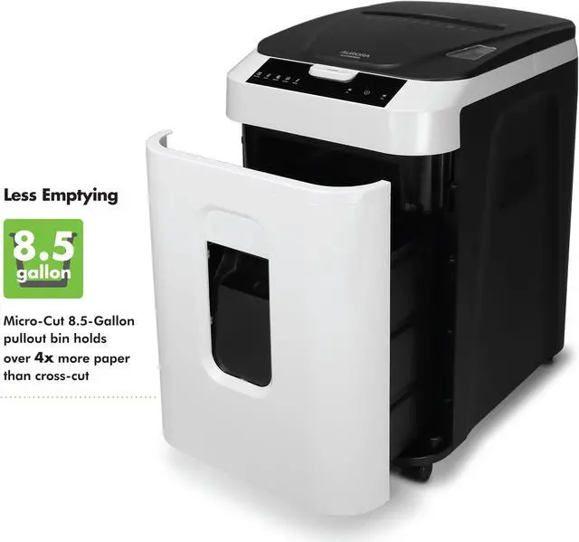Alt view image 4 of 7 - Aurora Commercial Grade 200-Sheet Auto Feed High Security Micro-Cut Paper Shredder/ 60 Minutes/ Security Level P-5