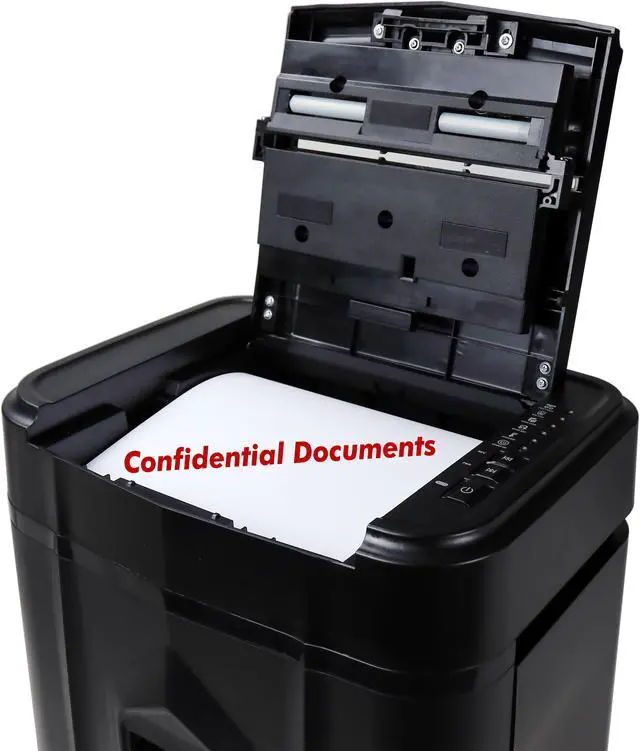 Alt view image 3 of 7 - Aurora GB 120-Sheet Auto Feed Micro-Cut Paper Shredder with Pullout Basket