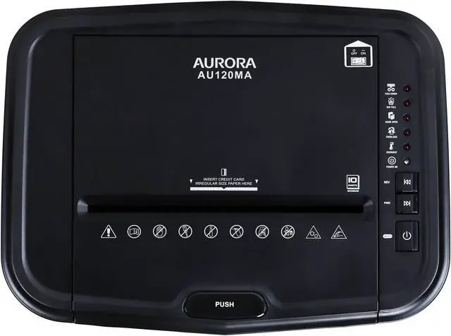 Alt view image 6 of 7 - Aurora GB 120-Sheet Auto Feed Micro-Cut Paper Shredder with Pullout Basket