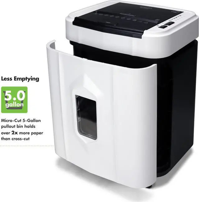Alt view image 5 of 7 - Aurora AU120MB 120-Sheet Auto Feed High Security Micro-Cut Paper Shredder / 30 Minutes (White/Black)