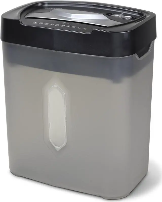 Main image of Aurora AU1232XB Anti-Jam 12-Sheet Crosscut Paper/ Credit Card Shredder with 5.2-gallon Wastebasket (Black/ Semi Translucent Gray)