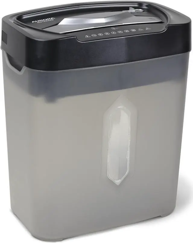 Alt view image 7 of 7 - Aurora AU1232XB Anti-Jam 12-Sheet Crosscut Paper/ Credit Card Shredder with 5.2-gallon Wastebasket (Black/ Semi Translucent Gray)