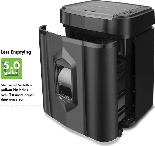 Alt view image 5 of 7 - Aurora Professional Grade AU125MA 120-Sheet Auto Feed High-Security Micro-Cut Paper Shredder/60 Minutes/ Security Level P-5