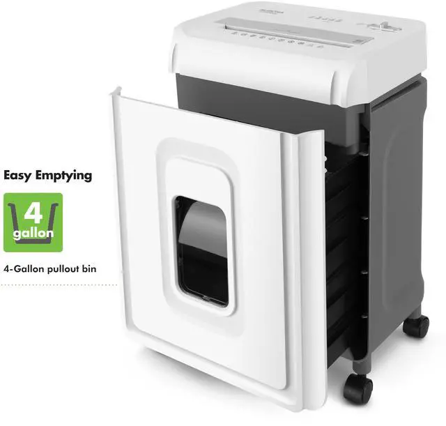 Alt view image 4 of 7 - Aurora AU1270XB Professional Grade 12-Sheet security P-4 Cross-Cut Paper and Credit Card/ 20 Minutes Continuous Run Time Shredder