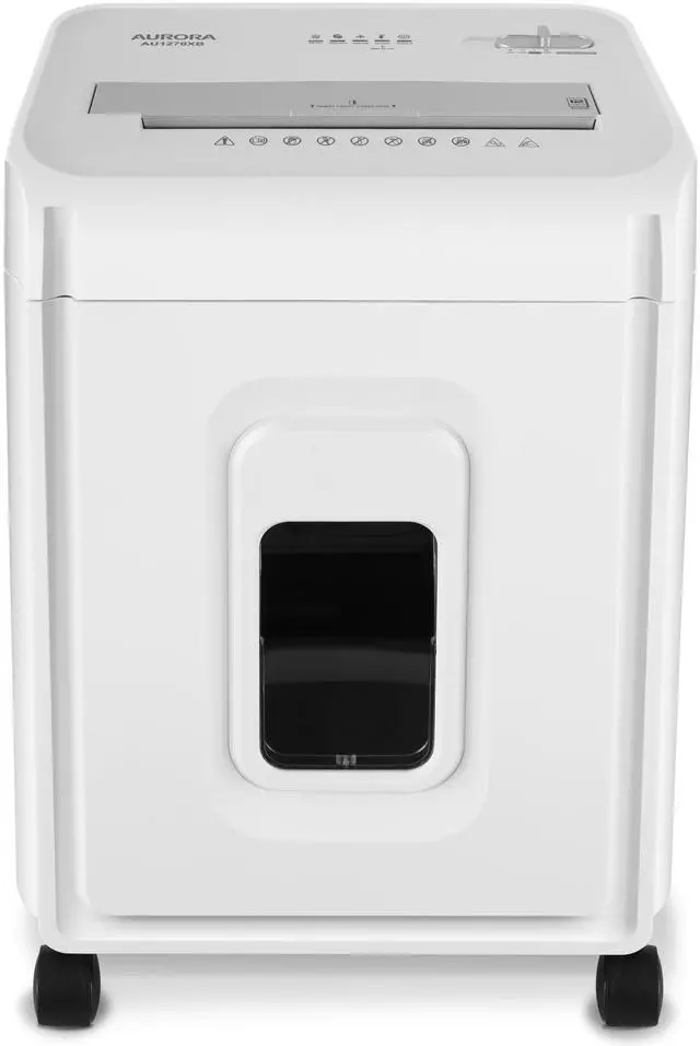 Alt view image 6 of 7 - Aurora AU1270XB Professional Grade 12-Sheet security P-4 Cross-Cut Paper and Credit Card/ 20 Minutes Continuous Run Time Shredder