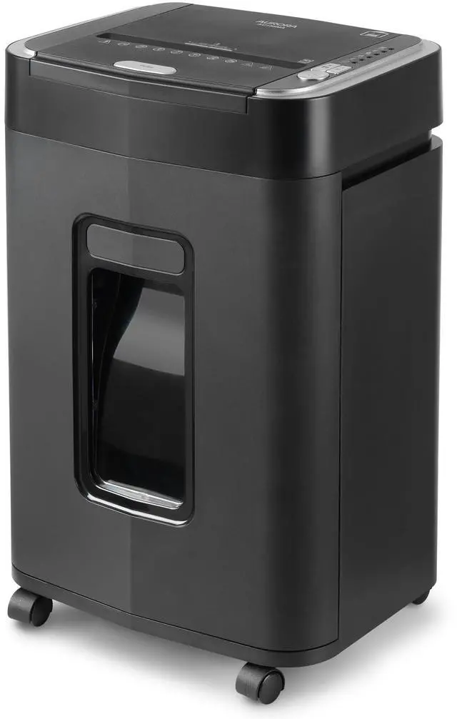 Main image of Aurora Professional Grade 150-Sheet Auto Feed Micro-Cut Paper and Credit Card Shredder with 6.3 Gallon Pullout Basket / 60 Minutes / Security Level P-4