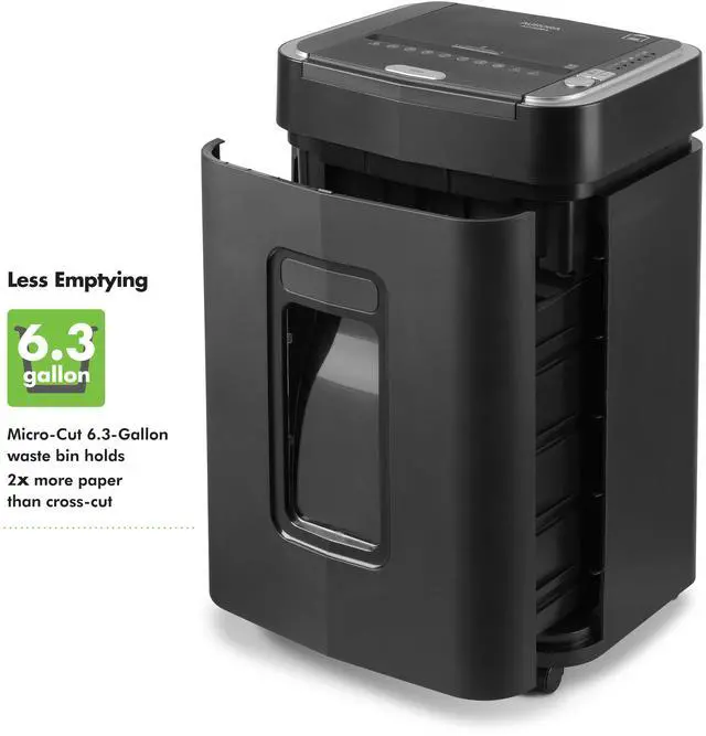 Alt view image 5 of 7 - Aurora Professional Grade 150-Sheet Auto Feed Micro-Cut Paper and Credit Card Shredder with 6.3 Gallon Pullout Basket / 60 Minutes / Security Level P-4