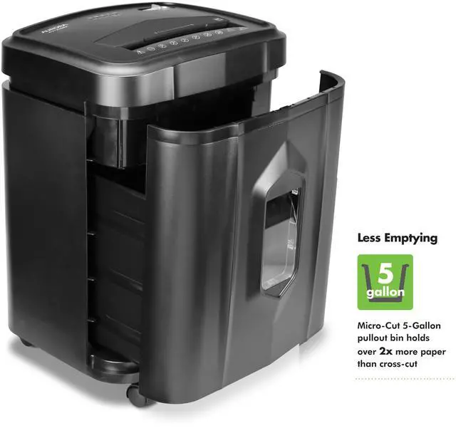 Alt view image 4 of 7 - Aurora AU1235MA Professional Grade 12-Sheet High Security Micro-Cut Paper and Credit Card Shredder/ 20 Minutes Run/ Security Level P-5