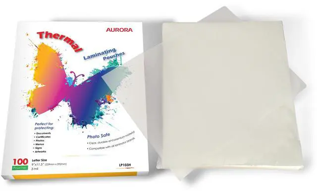 Alt view image 4 of 4 - Aurora 10-Pack (1,000 Sheet), 3 Mil Thermal Laminating Pouches 9 x 11.5 Inches, Letter Size