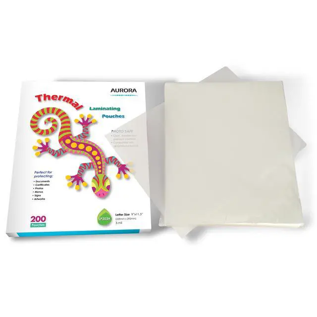 Alt view image 4 of 4 - Aurora 5-Pack (1,000 Sheet), 3 Mil Thermal Laminating Pouches 9 x 11.5 Inches, Letter Size