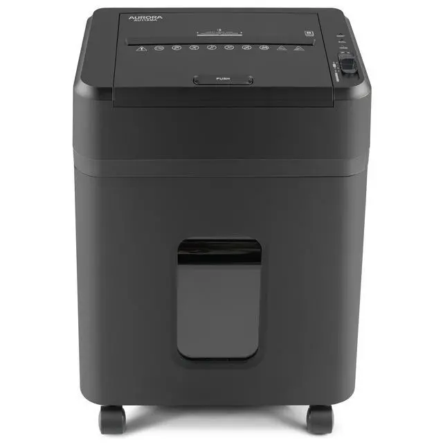 Alt view image 7 of 7 - Aurora AU110MA 110-Sheet Auto Feed Micro-Cut Paper Pullout Basket Shredder