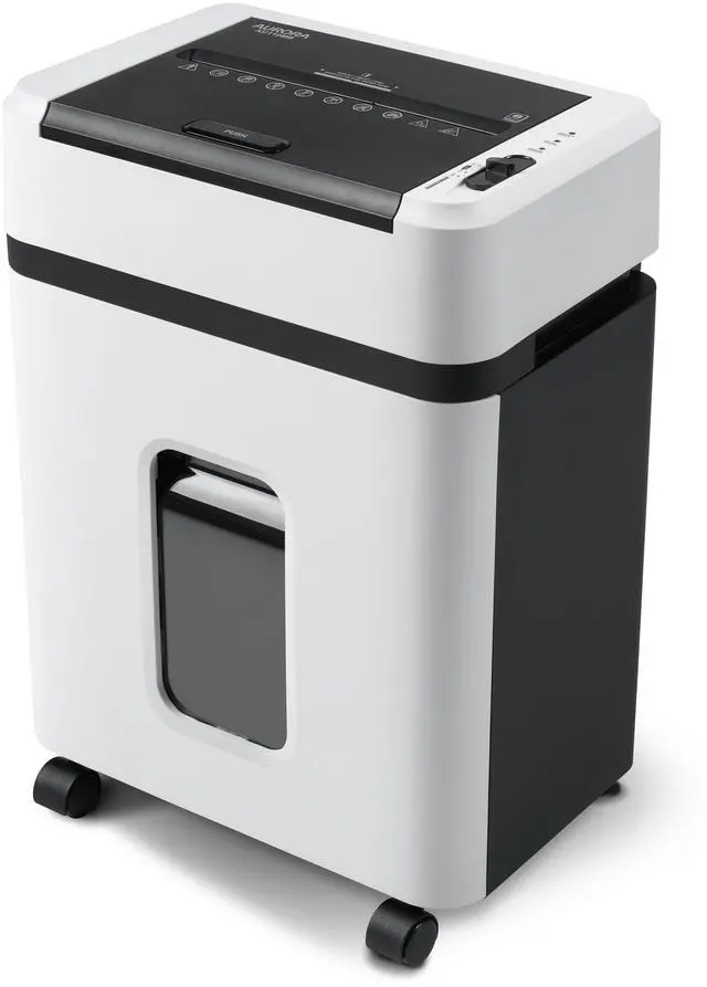 Main image of Aurora AU110MB 110-Sheet Auto Feed Micro-Cut Paper Pullout Basket Shredder (White)