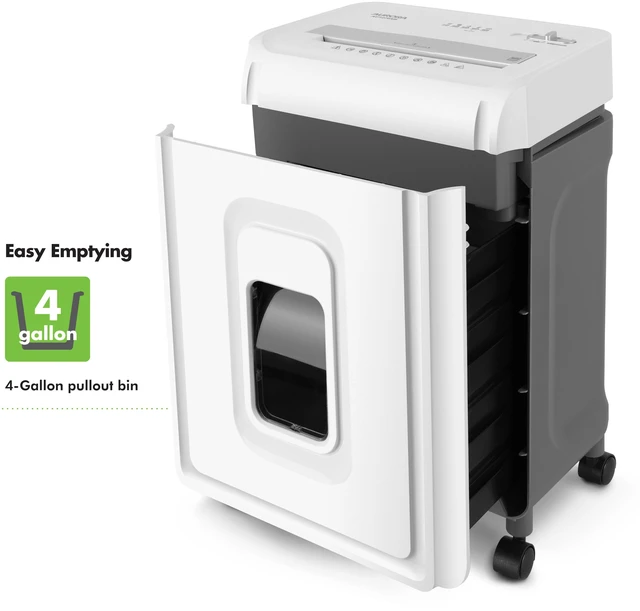 Alt view image 4 of 7 - Aurora AU1270XB Professional Grade 12-Sheet security P-4 Cross-Cut Paper and Credit Card/ 20 Minutes Continuous Run Time Shredder
