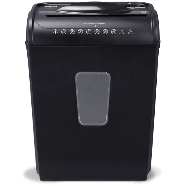 Alt view image 6 of 7 - AU882XA Aurora 8-Sheet Crosscut Paper and Credit Card Shredder with Basket