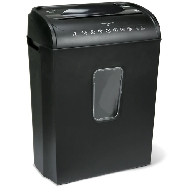 Alt view image 7 of 7 - AU882XA Aurora 8-Sheet Crosscut Paper and Credit Card Shredder with Basket