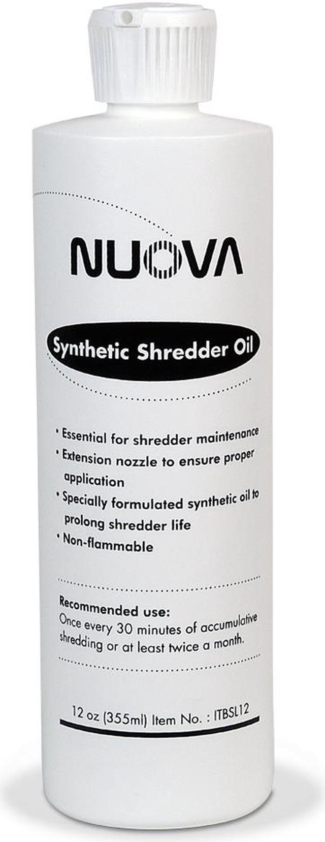 Nuova Synthetic Paper Shredder Oil, 12 oz. Bottle with Flip Top Cap 