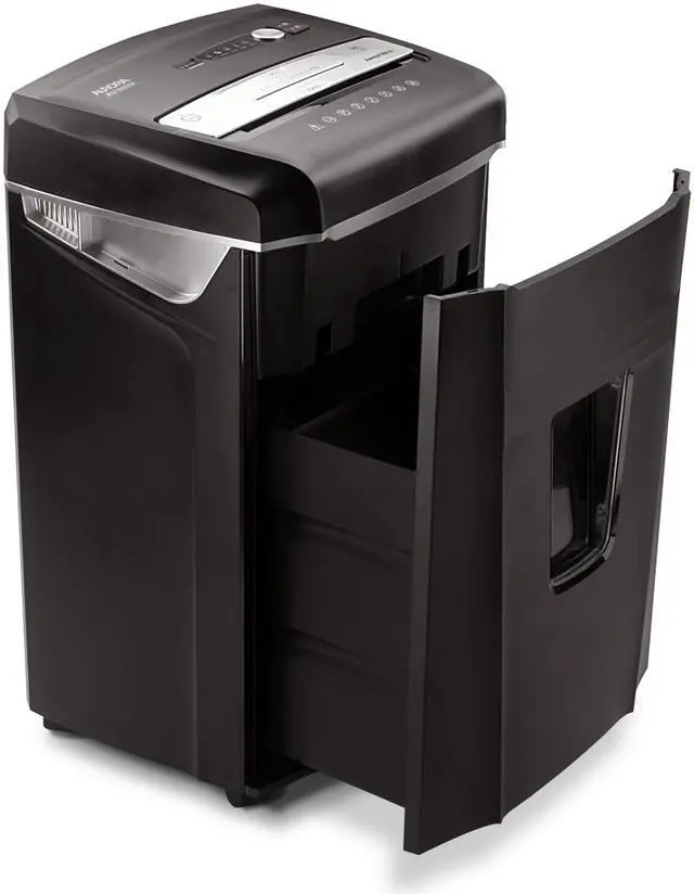 Alt view image 2 of 7 - Aurora High Security JamFree AU1000MA 10-Sheet Micro-Cut Paper / CD / Credit Card Shredder with Pull-Out Wastebasket