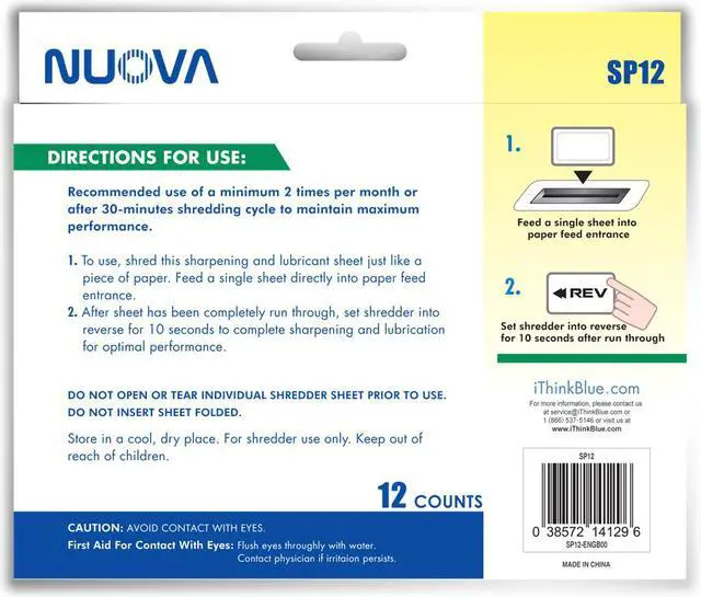 Alt view image 2 of 4 - Nuova Shredder Sharpening & Lubricant Sheets - 12 counts