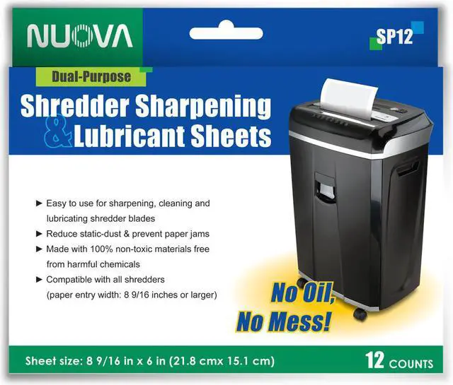 Main image of Nuova Shredder Sharpening & Lubricant Sheets - 12 counts