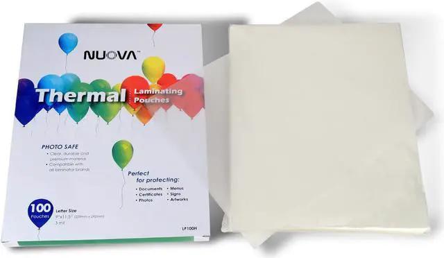 Alt view image 3 of 3 - Nuova Premium Thermal Laminating Pouches 9" X 11.5", Letter Size, 3 mil, 100-Pack
