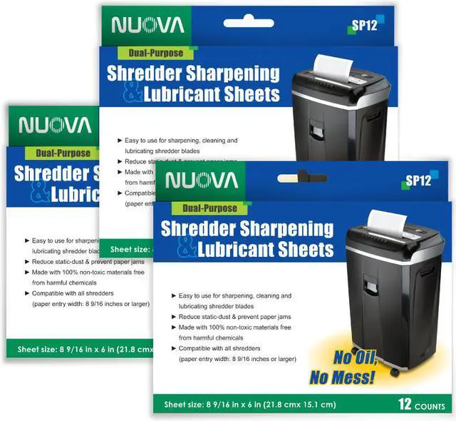 Main image of Nuova Shredder Sharpening & Lubricant Sheets - 36 counts