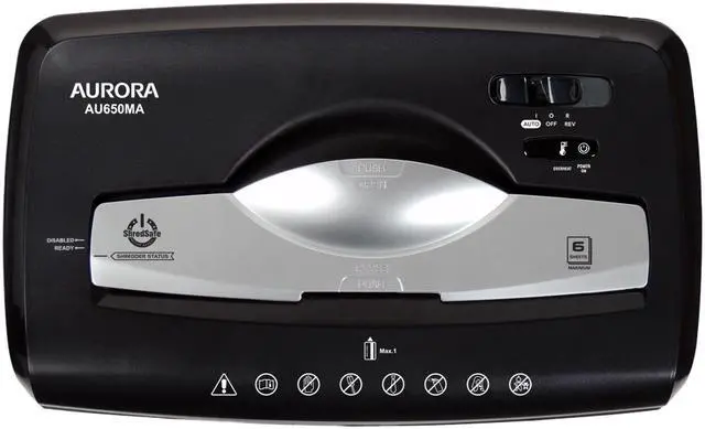 Alt view image 5 of 6 - Aurora AU650MA High-Security 6-Sheet Micro-Cut Paper Credit Card Shredder