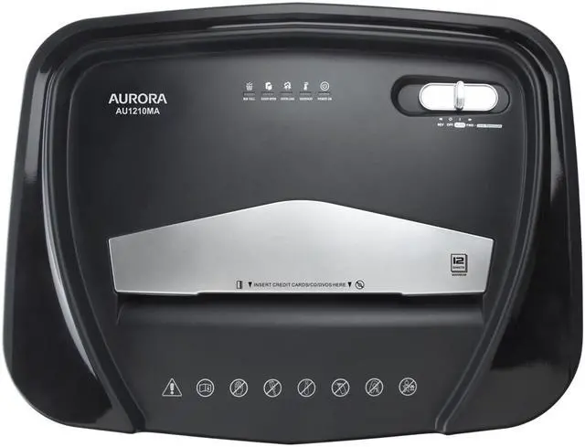 Alt view image 4 of 13 - Aurora AU1210MA Professional Grade High Security 12-Sheet Micro-Cut Paper/ CD and Credit Card Shredder/ 60 Minutes Continuous Run Time