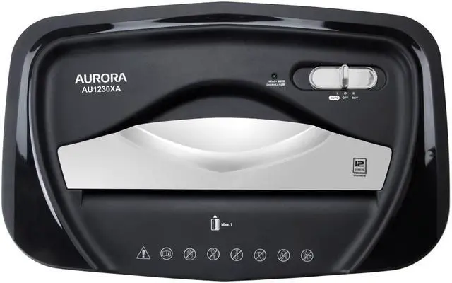 Alt view image 5 of 10 - Aurora AU1230XA Anti-Jam 12-Sheet Crosscut Paper and Credit Card Shredder with 5.2-gallon Wastebasket