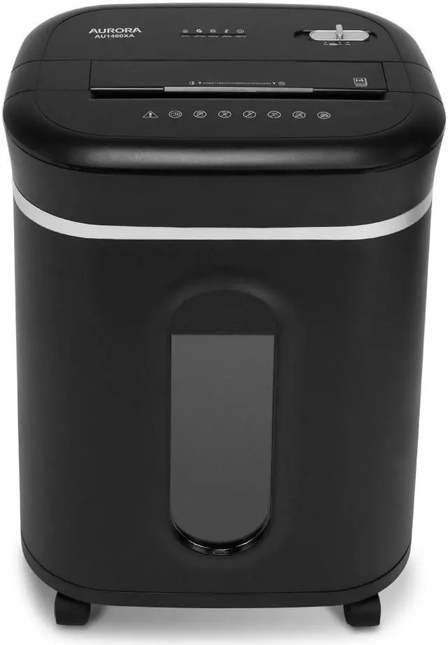 Alt view image 2 of 6 - Aurora AU1460XA Anti-Jam 14-Sheet Crosscut Paper/ CD and Credit Card Shredder/ 6-gallon pullout basket 120 Minutes Continuous Run Time