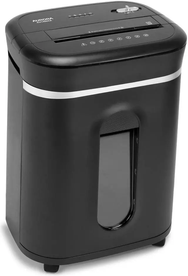 Alt view image 3 of 6 - Aurora AU1460XA Anti-Jam 14-Sheet Crosscut Paper/ CD and Credit Card Shredder/ 6-gallon pullout basket 120 Minutes Continuous Run Time