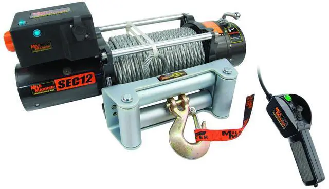 Alt view image 2 of 3 - Mile Marker 76-50251BW SEC12 ES Waterproof Winch