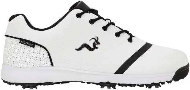 Alt view image 2 of 4 - Woodworm Tour V3 Mens Waterproof Golf Shoes - White / Black 12
