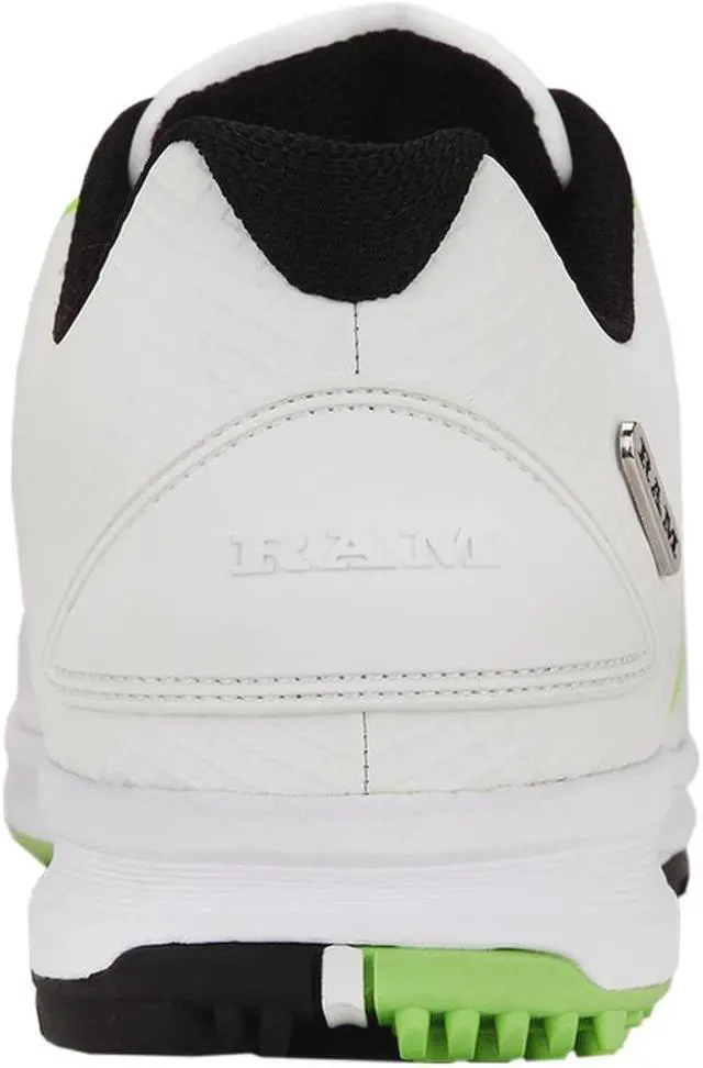 Alt view image 4 of 4 - Ram Golf Player Mens Waterproof Golf Shoes - White / Green 8