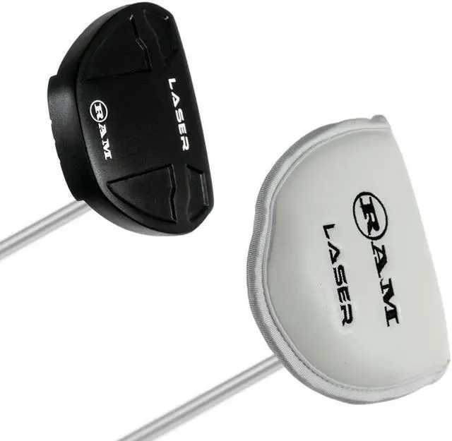 Alt view image 4 of 7 - Ram Golf Laser Black Milled Face Mallet Putter - Headcover Included 34"
