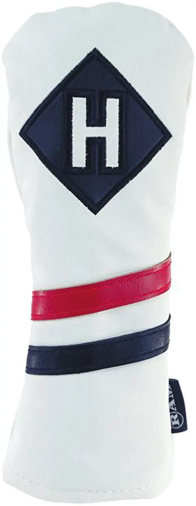 Main image of RAM GOLF PREMIUM VINTAGE STYLE PU LEATHER HEADCOVERS, RETRO WHITE, HYBRID