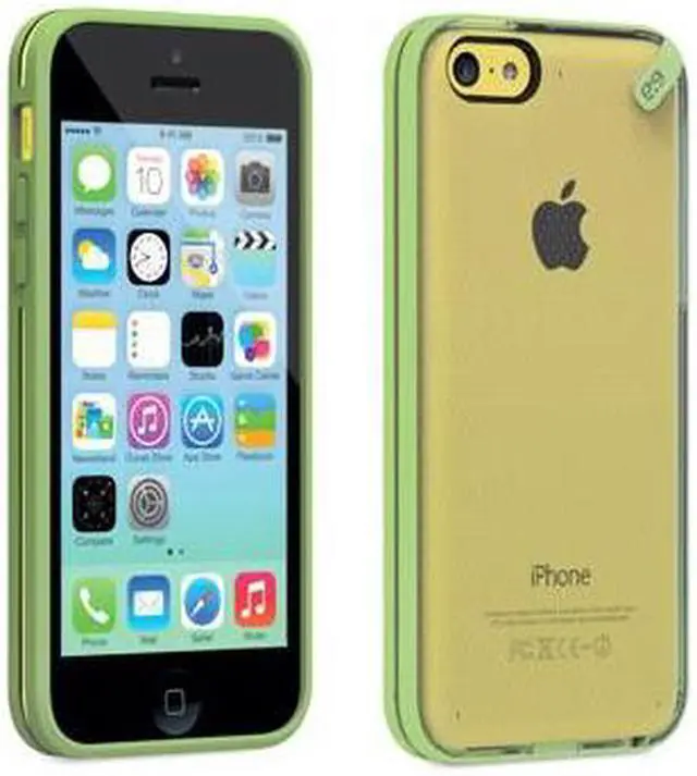 Main image of PUREGEAR SLIM SHELL LIME GREEN CLEAR CASE COVER FOR APPLE iPHONE 5c