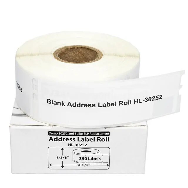Alt view image 6 of 7 - HOUSELABELS Compatible DYMO 30252 Address Labels (1-1/8" x 3-1/2"), strong permanent adhesive, compatible with DYMO LW 450, 4XL, Rollo & Zebra Desktop Printers, 2 Rolls /700 Labels