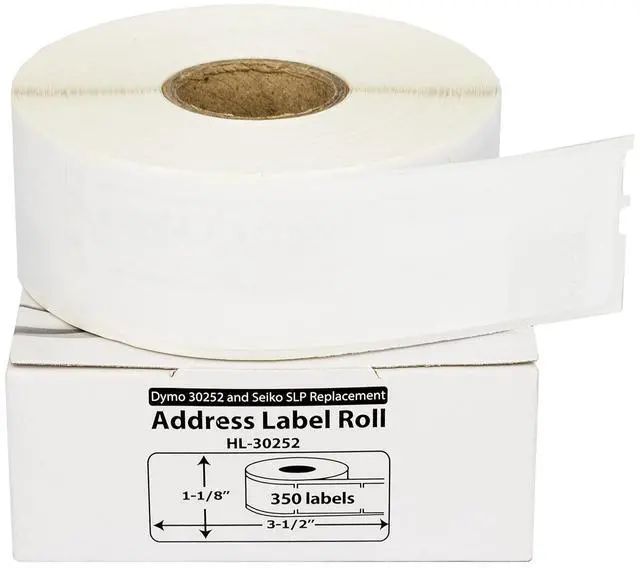Main image of HOUSELABELS Compatible DYMO 30252 Address Labels (1-1/8" x 3-1/2") with REMOVABLE ADHESIVE, compatible with DYMO LW 450, 4XL, Rollo & Zebra Desktop Printers, 2 Rolls /700 Labels