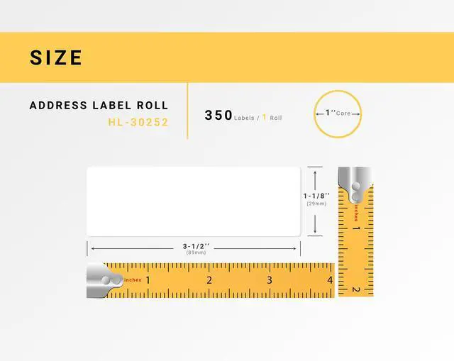 Alt view image 3 of 7 - HOUSELABELS Compatible DYMO 30252 Address Labels (1-1/8" x 3-1/2") with REMOVABLE ADHESIVE, compatible with DYMO LW 450, 4XL, Rollo & Zebra Desktop Printers, 2 Rolls /700 Labels