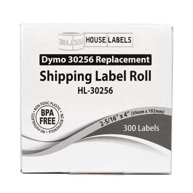 Alt view image 7 of 7 - HOUSELABELS Compatible DYMO 30256 Shipping Labels (2-5/16" x 4"), strong permanent adhesive, compatible with DYMO LW 450, 4XL, Rollo & Zebra Desktop Printers, 2 Rolls /600 Labels
