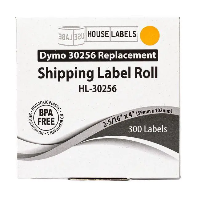 Alt view image 7 of 7 - HOUSELABELS Compatible DYMO 30256 ORANGE Shipping Labels (2-5/16" x 4"), strong permanent adhesive, compatible with DYMO LW 450, 4XL, Rollo & Zebra Desktop Printers, 2 Rolls /600 Labels