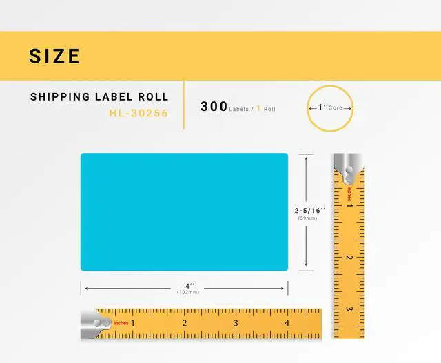 Alt view image 3 of 7 - HOUSELABELS Compatible DYMO 30256 BLUE Shipping Labels (2-5/16" x 4"), strong permanent adhesive, compatible with DYMO LW 450, 4XL, Rollo & Zebra Desktop Printers, 2 Rolls /600 Labels