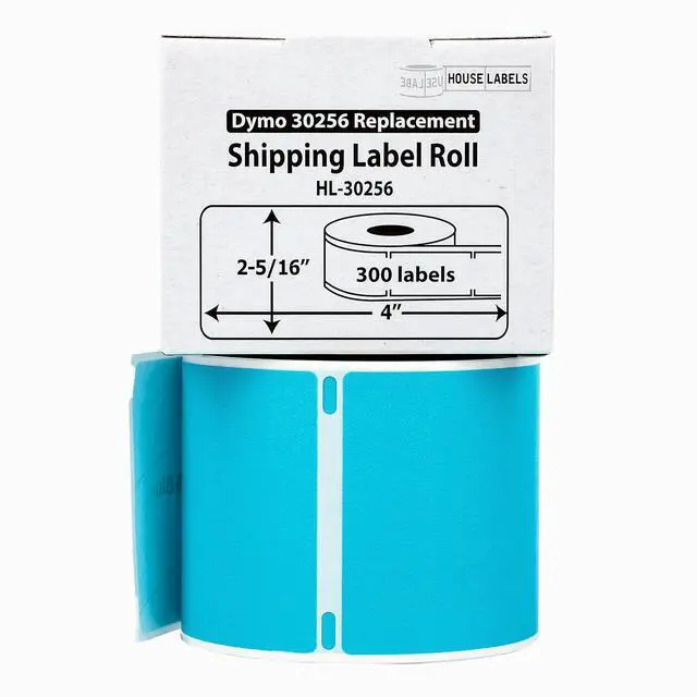 Alt view image 2 of 7 - HOUSELABELS Compatible DYMO 30256 BLUE Shipping Labels (2-5/16" x 4"), strong permanent adhesive, compatible with DYMO LW 450, 4XL, Rollo & Zebra Desktop Printers, 2 Rolls /600 Labels